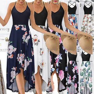MOTE-ZC522 Women's High Quality Floral Print Sleeveless Backless Midi Dress V-Neck and Natural Waistline Plus Size 5XL - Product Image 2