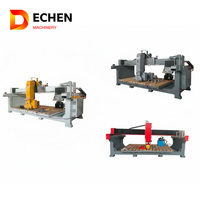 Scie à pont CNC 5 axes pour la découpe de dalles de pierre, scie à marbre avec moteur central et PLC, découpeuse de dalles de pierre haute précision