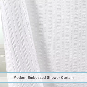 <span class=keywords><strong>Rideau</strong></span> <span class=keywords><strong>de</strong></span> <span class=keywords><strong>douche</strong></span> blanc en tissu texturé en relief <span class=keywords><strong>rideau</strong></span> <span class=keywords><strong>de</strong></span> <span class=keywords><strong>douche</strong></span> pour salle <span class=keywords><strong>de</strong></span> bain tissu doux et hôtel Spa <span class=keywords><strong>rideau</strong></span> <span class=keywords><strong>de</strong></span> bain imperméable <span class=keywords><strong>de</strong></span> luxe - Product Image 5