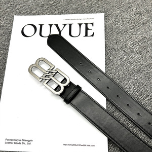 Nouvelle ceinture en cuir unisexe 2024 <span class=keywords><strong>Paris</strong></span> B, large, avec lettres, édition couple, style élégant, <span class=keywords><strong>boucle</strong></span> double B, tendance - Product Image 2