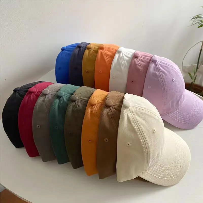 50 couleurs en vrac en gros 100% coton doux casquette de Baseball en gros 6 panneaux plaine non structuré broderie personnalisé blanc papa chapeau