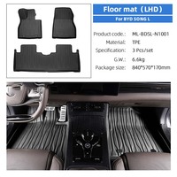 Accessoires intérieurs pour BYD Song L tapis de pied tapis de coffre boîte de rangement porte seuil garde ABS fibre de carbone accessoire intérieur