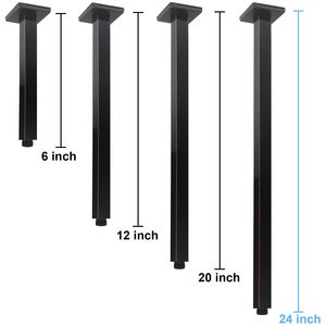 Bras <span class=keywords><strong>de</strong></span> <span class=keywords><strong>douche</strong></span> mural 24 pouces en laiton, thermostatique, avec jet doux, surface brossée, valve en céramique, <span class=keywords><strong>douche</strong></span> pluie fixe, modèle 2026 - Product Image 2