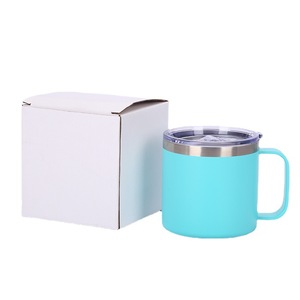 Custom Logo 14oz Double Wall Vacuum <b>Insulated</b> 304 Stainless Steel Eco-Friendly Tumbler <b>Cup</b> Handle Powder Coated 6-12 Hours - Product Image 5