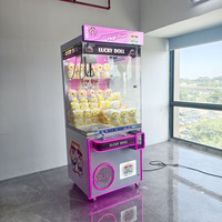Machine à griffes pour attraper des poupées, machine d'arcade à pièces, paiement par carte, cabinet transparent en métal, jeu de société, 110/220V, personnalisable