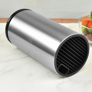 Portacoltelli da Cucina Cilindrico Premium in Plastica PP Ecologica, Set da 10 Pezzi, Organizzatore per Libri di Cucina, Blocchi Porta Sacchetti, Elegante e Pratico - Product Image 2