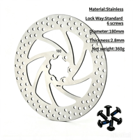 Kit de disques de frein plus épais 180 mm, épaisseur 2,8 mm pour vélos Light Bee, rotors avant et arrière améliorés, qualité usine