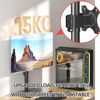 Nouveau support de bureau en acier laminé à froid pour moniteur de 17 à 43 pouces, bras réglable en hauteur, noir, compatible VESA 75x75mm, capacité 15 kg, en stock