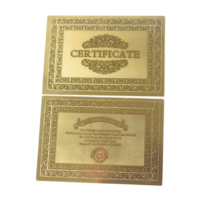 Certificado Personalizado con Logotipo Impreso, Duradero, Impermeable, Certificado de Autorización con Lámina de Oro de 24k - Product Image 3