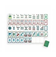 Jeu de Mahjong américain 166 tuiles, 4 couches, vert malachite marbré, orné et gravé, en acrylique, OEM