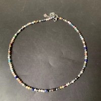 Chaîne de clavicule artisanale en pierre naturelle taillée de 3 mm pour femmes, avec perles de cristal d'agate et de pierre de lune blanche