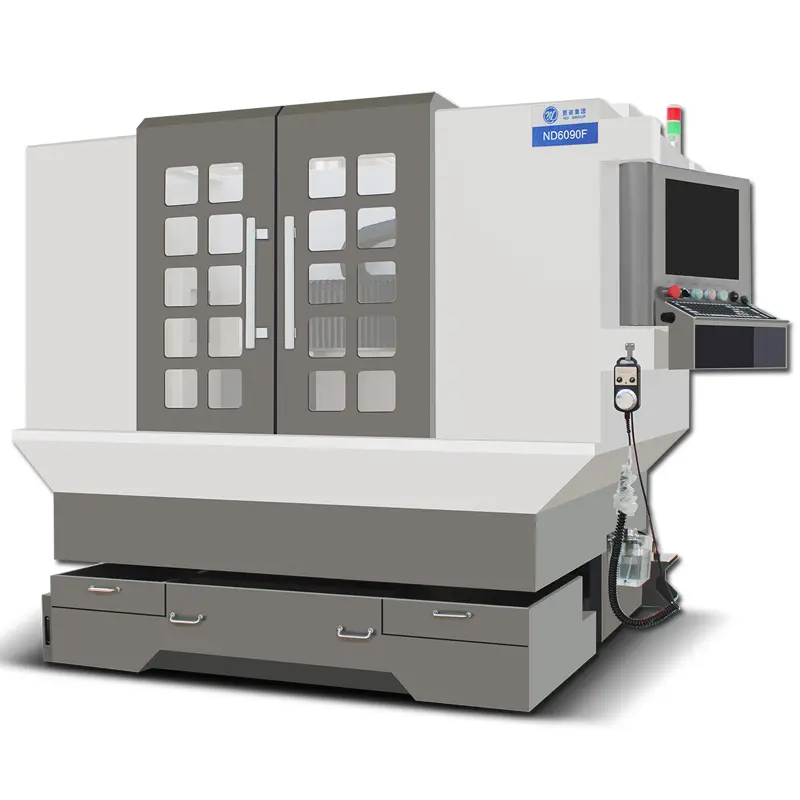 ND6090 high precision 3-axis low noise metal cutting cnc machine with ArtCAM programming software for creasing plate