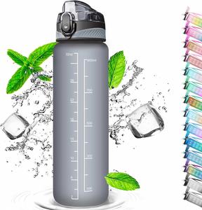 Custom 32oz Sports <b>Water</b> <b>Bottle</b> 1 L <b>Time</b> Markings and With Straws <b>Bottles</b> Suitable for Fitness Outdoor Camping Yoga Cycling - Product Image 1