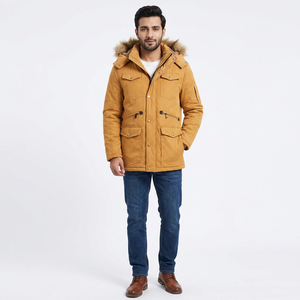 New Winter Men Thicken Warm Hooded <b>Parka</b> Coat Fleece Men's <b>Jackets</b> Outerwear Overcoats Thick Warm - Product Image 1