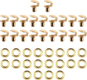 Caishun PCS X X Inch Crochets, œillets et anneaux en laiton pour lacets, attaches pour articles en cuir, rivets décoratifs DIY, pièces pour sacs, adaptés pour Ha - Product Image 1