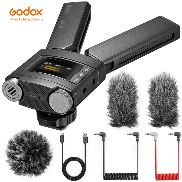 Ivm-s3 Machine-top Gun Type Microphone With Built-in Lithium Battery For Dslr Phones Live Outdoors Interviews