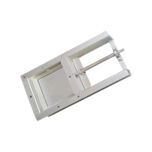 Vanne à opercule manuelle personnalisée DN300 en acier inoxydable 304, à embout carré, à joint rigide, pour applications industrielles (poussière, fumée, air) - Product Image 1