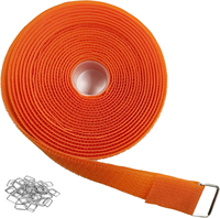 Bande auto-agrippante autocollante en nylon robuste, rectangulaire 1,5x1,5 cm, pour fixation de câbles, sacs et boucles de ceinture, sans colle