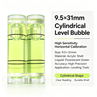 Niveau à bulle vertical 9,5x31mm, tube de niveau à bulle cylindrique pour cadre mural, enseigne, bricolage CE
