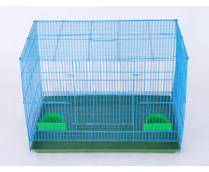 <span class=keywords><strong>Cage</strong></span> à animaux en fer forgé durable et polyvalente avec plateau en plastique pour oiseaux, perroquets, pigeons, lapins, élevage, tailles petite/moyenne/grande - Product Image 5