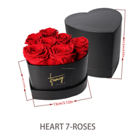Hält 3 Jahre Perfektes Romantisches Jubiläumsgeschenk Ewige Rose Luxus-Geschenkbox Echte Konservierte Rosen in Herzförmiger Box