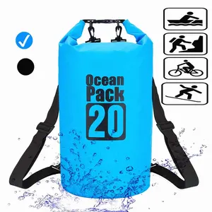 À prova d' água Dry Bag 20L Compression Sack Rolo Top Seco Seco Mochila para Esportes Aquáticos Caminhadas, Snowboard, Camping