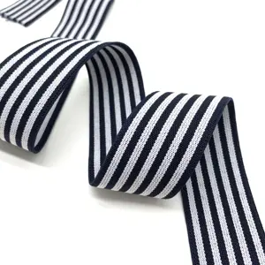 Jacquard Striped Customized Elastic Underwear Elastic Band 32mm Men's And Women's Flat Angle Underwear Elastic Band