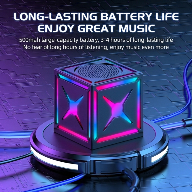 Hot Selling New Desktop  Speaker with High Quality Bass and RGB Lighting, Black Warrior Dazzling Speaker