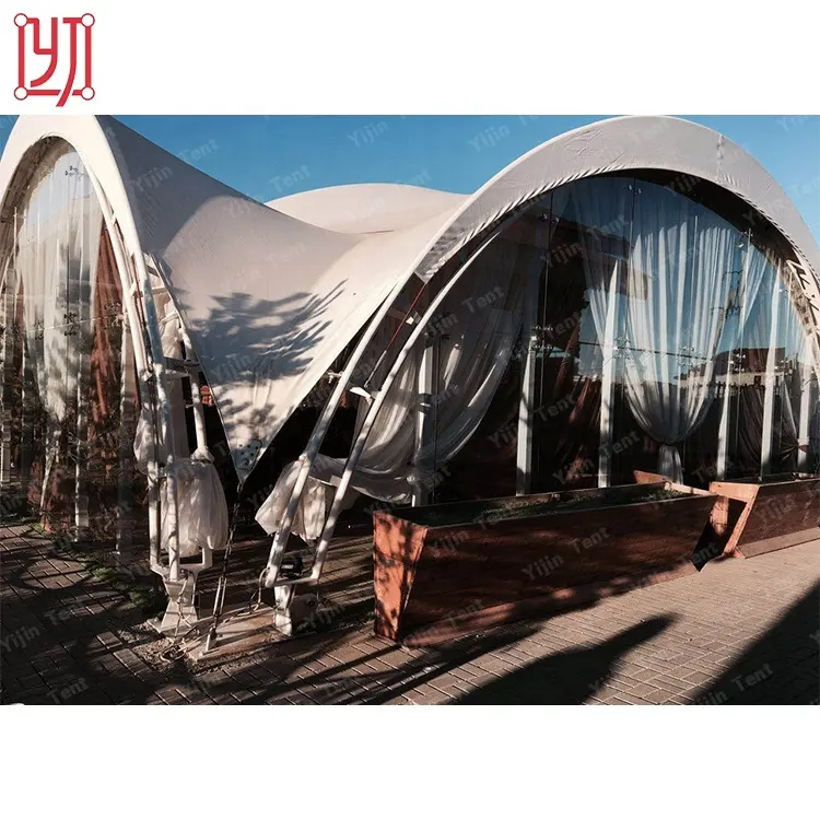 चीन आपूर्तिकर्ता उच्च शक्ति स्टील बड़ा वर्ग gazebo तम्बू झिल्ली संरचना