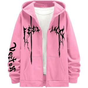 Sudadera con capucha y cremallera para hombre, diseño gráfico personalizado, manga larga, estilo casual, transpirable, de algodón French Terry. - Product Image 1