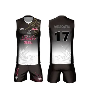 Divise da pallavolo sexy a sublimazione del logo personalizzato uniforme da pallavolo di alta qualità per la maglia delle ragazze