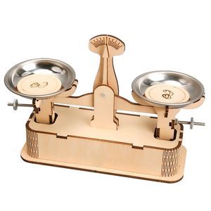 OKYN-G6504 Kit de Materiales para Experimentos Científicos, Modelo de Balanza de Madera para Armar, Manualidades - Product Image 1