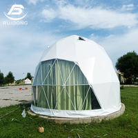Tente de luxe de dôme de Dia6m Glamping avec le rideau simple de rail pour pour le camping extérieur