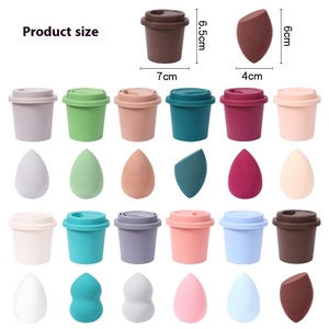 Juego de Esponjas de Maquillaje en Forma de Calabaza, Empaquetadas Individualmente, Esponja No Absorbente en Forma de Huevo/Gota de Agua para Rostro, Venta al por Mayor, Batidora de Café - Product Image 1