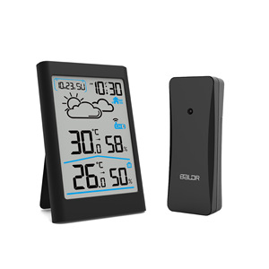 Termómetro Higrómetro Inalámbrico Baldr para Interiores y Exteriores con Pantalla LCD, Estación Meteorológica con Pronóstico y Reloj Despertador para Uso Doméstico - Product Image 5