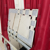 Table console miroir moderne de qualité supérieure, meuble de salon en argent, avec miroir, 1 pièce