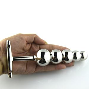 Grande Butt Plug in metallo Super Big Size metallo anale Dildo Plug massaggiatore giocattoli del <span class=keywords><strong>sesso</strong></span> con perline donne uomini prodotti del <span class=keywords><strong>sesso</strong></span> - Product Image 2