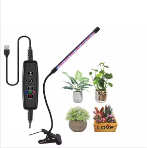 Lámpara LED de Cultivo con Clip Flexible, Ajustable, de Aluminio, IP44, con Temporizador Automático, Espectro Completo, para <span class=keywords><strong>Pl</strong></span>ántulas, Garantía de 2 Años - Product Image 1
