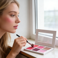 Palette de fard à joues de maquillage longue durée personnalisée en gros avec haute qualité de pigments Palette de fard à joues de nuances personnalisées de marque privée pour cosmétiques
