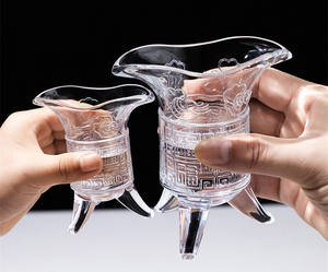 Verres à <span class=keywords><strong>whisky</strong></span> personnalisés avec logo, style rétro chinois, à trois pieds, pour bar à tequila, mariage, fête, verres à <span class=keywords><strong>whisky</strong></span> uniques de style empereur - Product Image 1