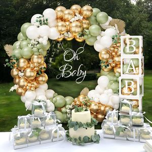 Décorations de douche de bébé pour garçon fille Kit d'arche de ballon vert sauge pour <span class=keywords><strong>anniversaire</strong></span> <span class=keywords><strong>Jungle</strong></span> Safari Dinosaure Party Supplies - Product Image 3