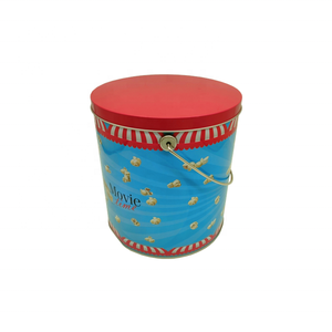 Impression personnalisée seau à pop-corn vide rond en métal de 1 gallon avec poignée seau à pop-corn en métal de qualité alimentaire - Product Image 6