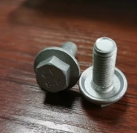 Hex Flange Combination Bolt, DIN6921 Hexagon Flange Bolt with Washer, Carbon Steel Zinc Plated Auto Fastener Hex Flange Bolt