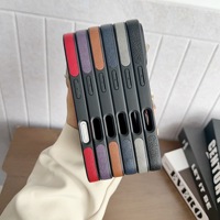 Étui de téléphone portable de luxe en cuir rétro avec surpiqûres, antichoc en TPU pour iPhone 17 Pro Max 16 15 Plus Funda