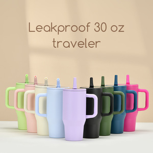 2026 Luxury 30oz Tumbler with Handle Wholesale Custom Logo Leakproof Stainless Steel Vacuum Insulated Travel Mug Straw <b>Cup</b> - Product Image 1