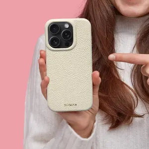 Capa de celular de couro personalizada, capa de telefone móvel de couro para iphone 14 premium