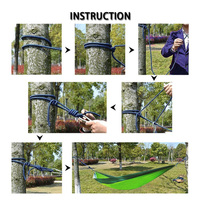 Hamac et balançoire légers en nylon parachute pour jardin, plage, camping, randonnée et couchage en extérieur