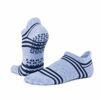 Chaussettes de yoga antidérapantes unisexe gris anthracite à blocs de couleur, avec semelle intégrale en silicone, personnalisables OEM, pour Pilates