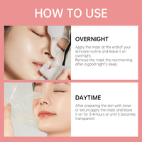 Masque en feuille de nuit hydratant et liftant pour minimiser les pores, masque facial en hydrogel profond, vegan, bio-collagène