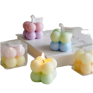 Bougies d'Ambiance Artisanales Petites Bulles de Mariage avec Rubans Élégants Cadeaux en Gros pour Douches Nuptiales Noël Anniversaires - Product Image 3